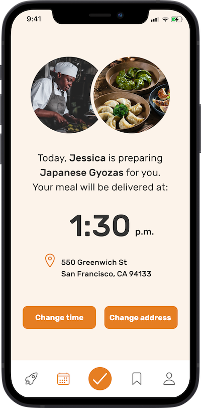 app image
of selecting food through the application